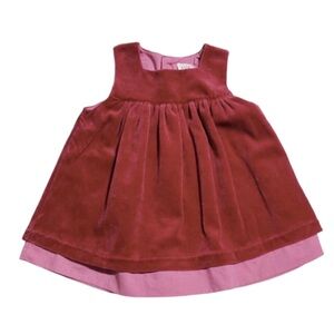 Vintage Gap velour pinafore dress 3-6 months Be Mine Valentine’s Day